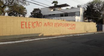 SP: Pichações contra a farsa eleitoral