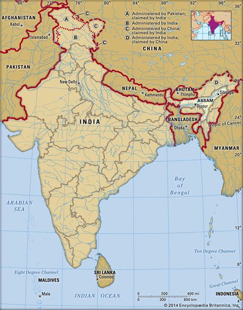 Mapa do velho Estado indiano onde se encontra Assam.